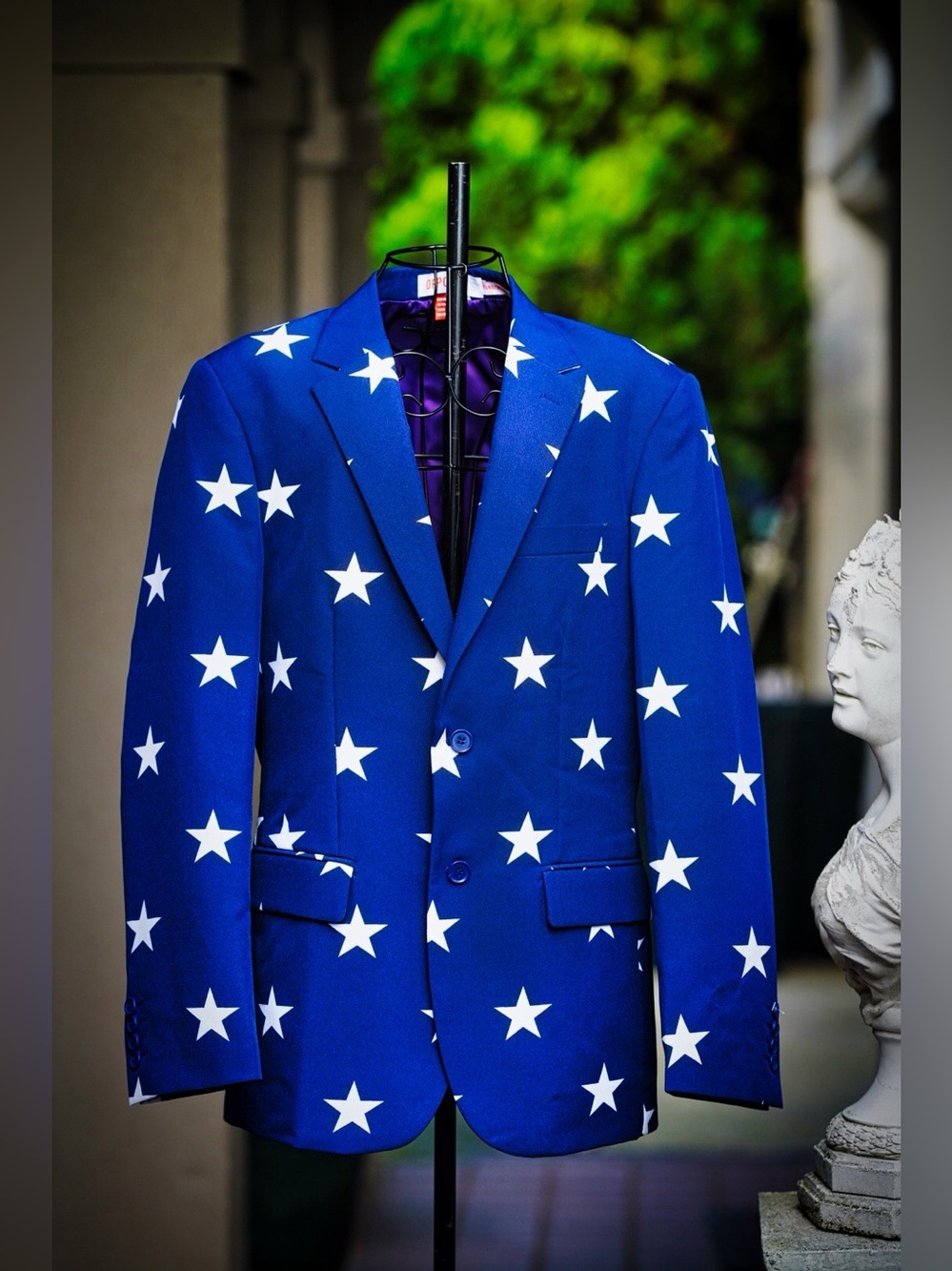 OppoSuits USA Flag Star Spangled Patriotic Party Blazer Suit Jacket US 38